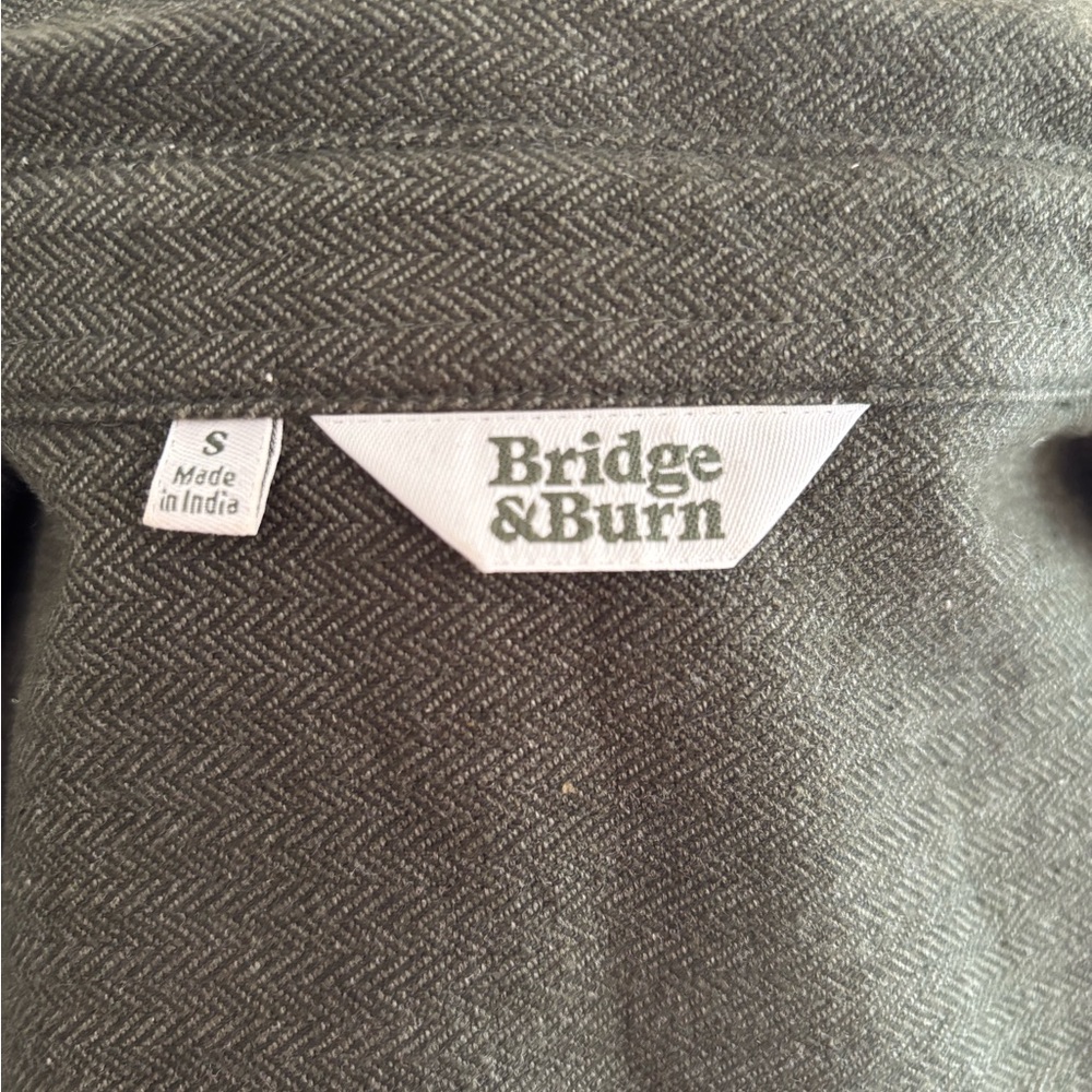 NWOT Bridge & Burn Olive Green Button up Dress - Picture 2 of 2